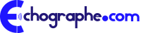 Logo entier echographe.com bleu clair et bleu foncé